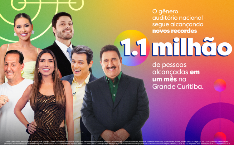  Os programas de Gênero Auditório Nacional seguem crescendo a cada dia! 